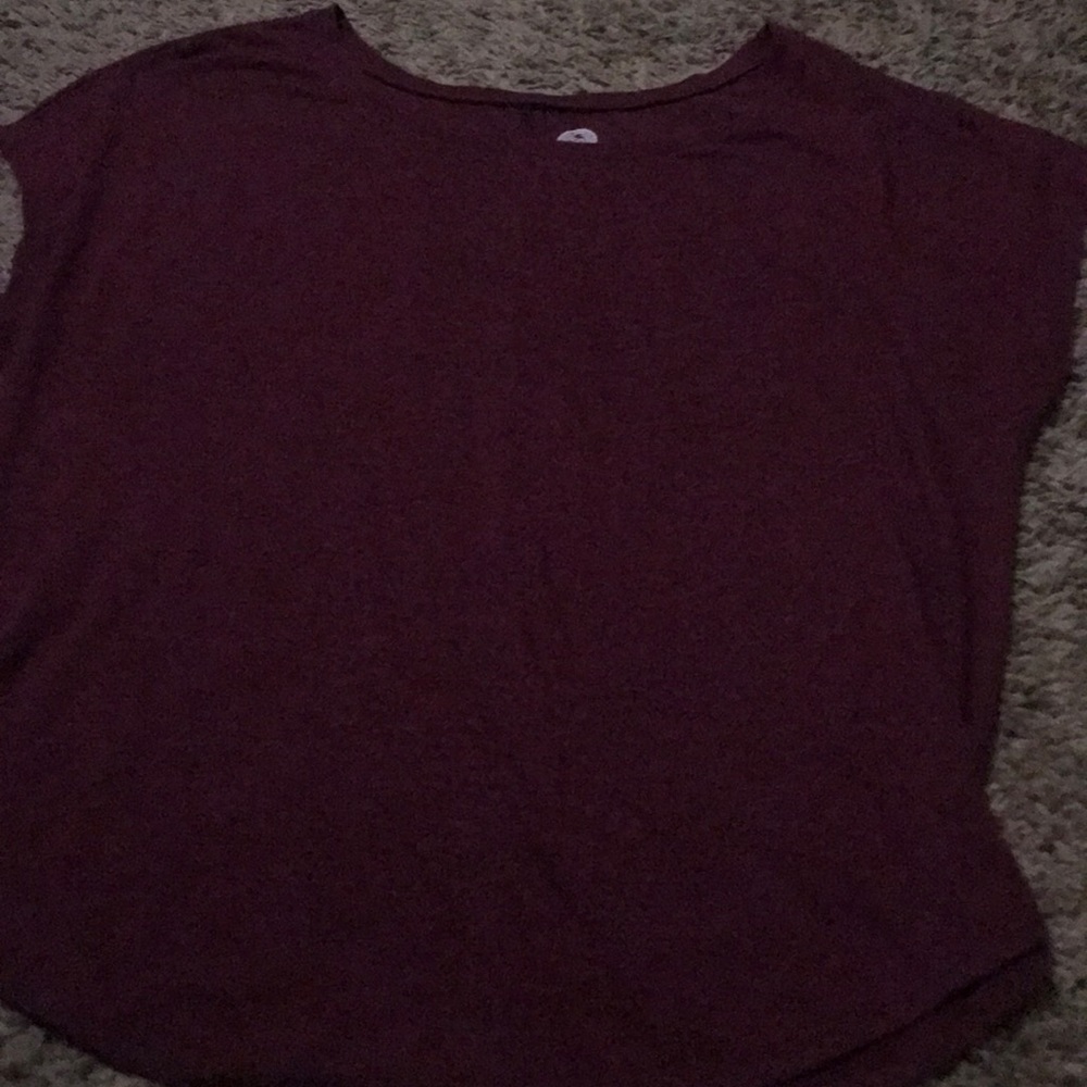 A maroon t-shirt